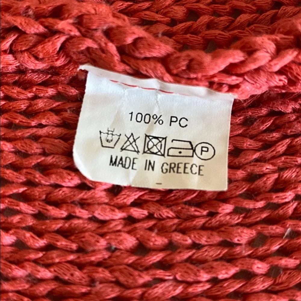 John P. Greece loose knit cardigan in Coral with Abalone Shell buttons - Picture 15 of 15